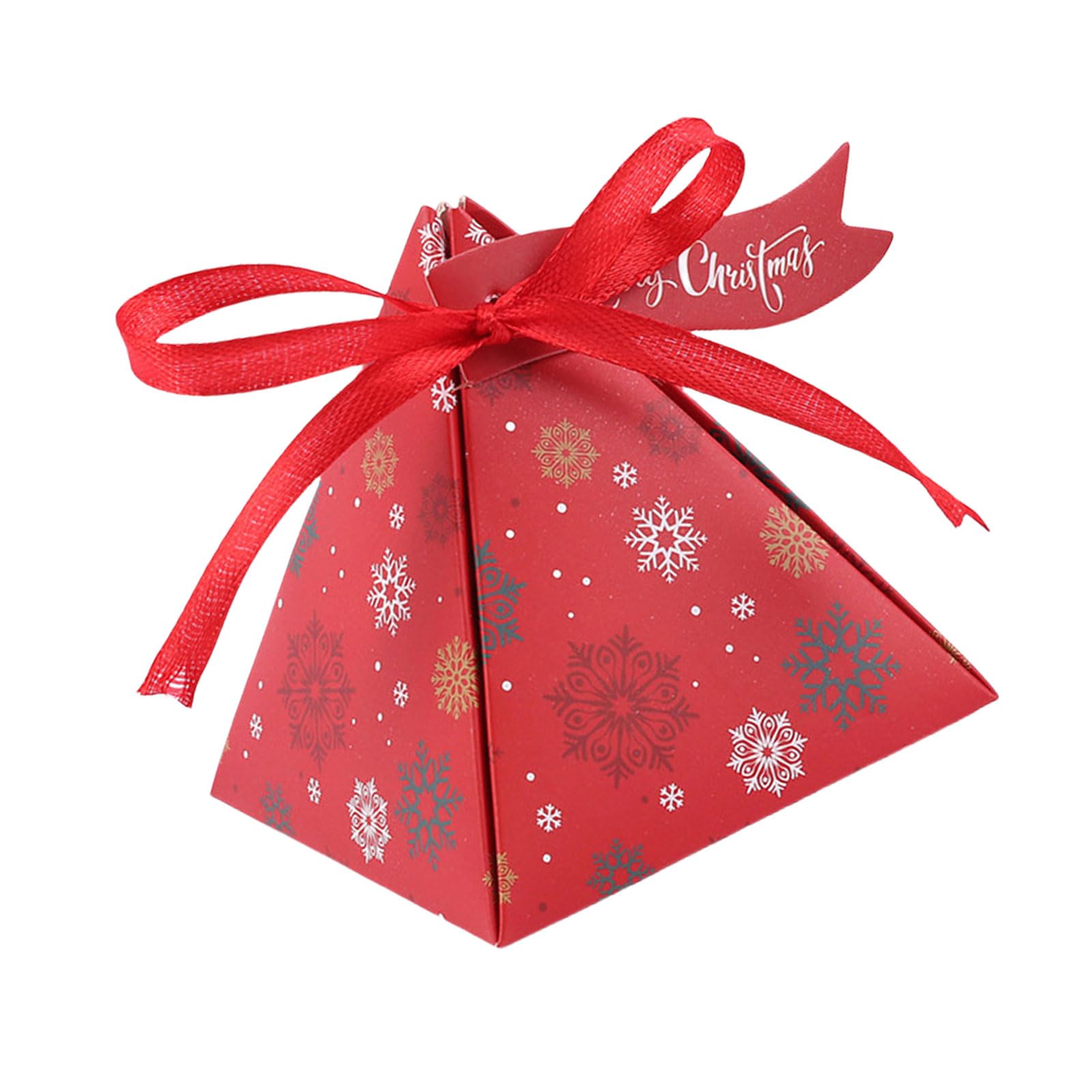 YROHGKPN Of 50 Christmas Triangles Candy Box Attractive Triangles Treat Boxes Snacks Container for Holiday Gifting Decoration Accessories
