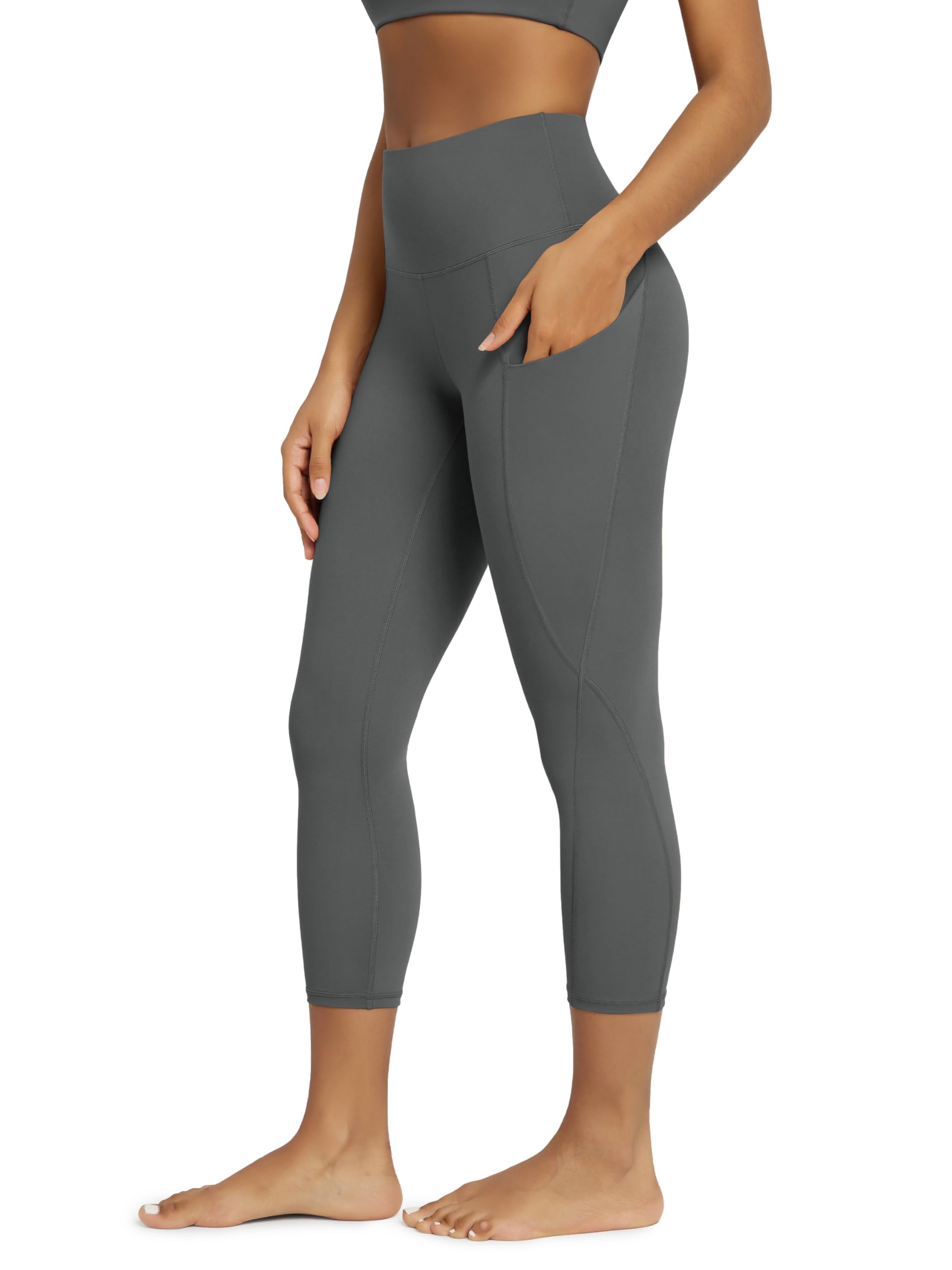 ODODOS Women's High Waisted Yoga Leggings with Pockets, Tummy Control Non See Through Workout Athletic Running Yoga Pants