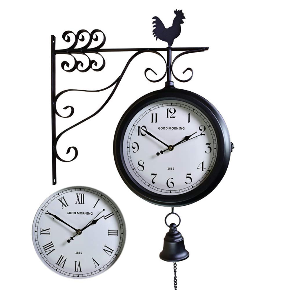 Horloge murale rotative vintage en fer forgé pour recréer l'ambiance des gares d'autrefois