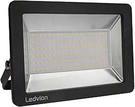 Ledvion LED Strahler, 100 Watt LED Fluter, 4000K Scheinwerfer, 12000 Lumen Arbeitsbeleuchtung, Außenstrahler IP65 Wasserdicht, Flutlicht mit Schnellanschluss