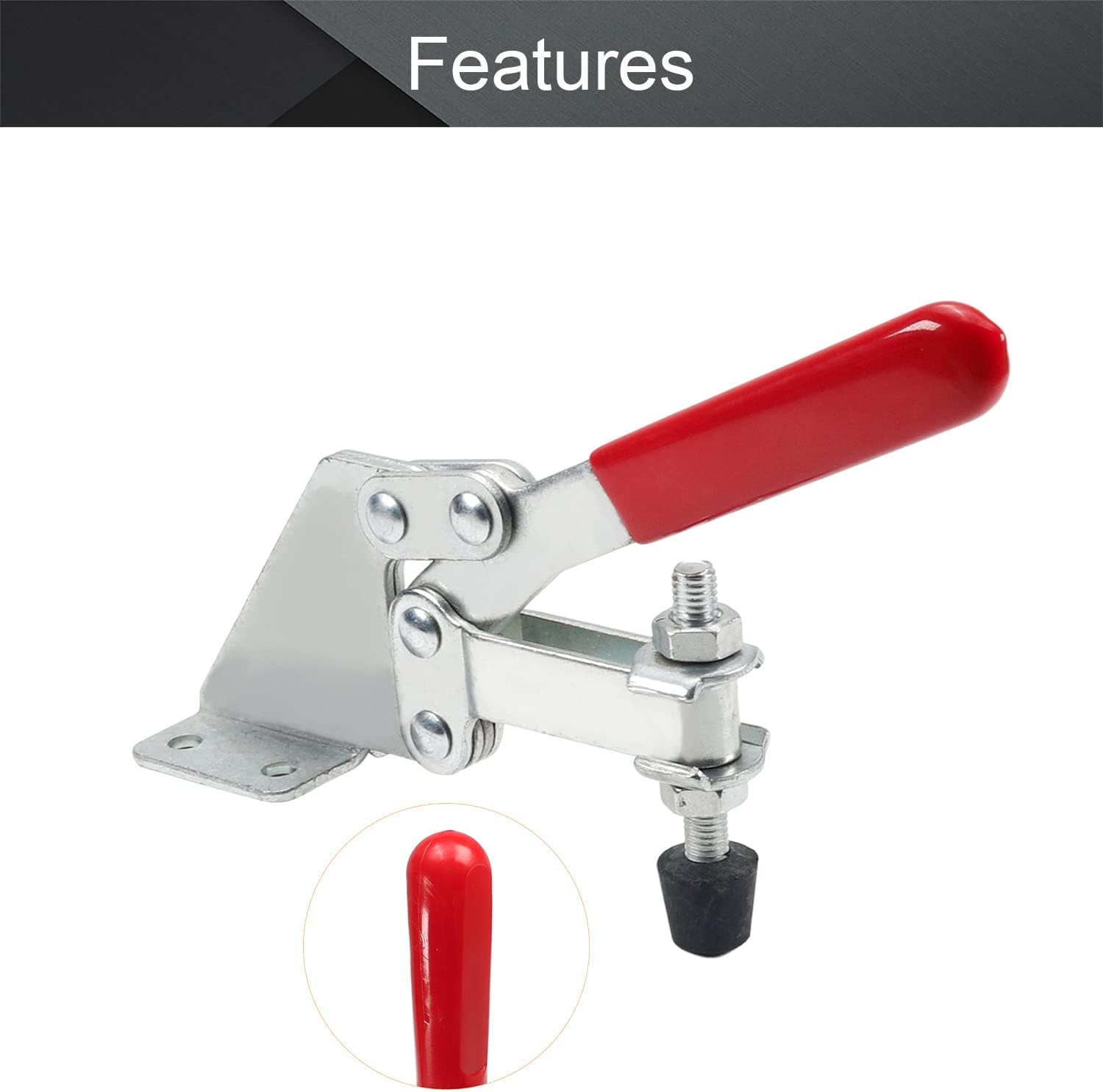 Auniwaig Toggle Clamps, Quick Release Toggle Clamp for Woodworking, 500Lbs 227Kg Hold Down Hand Tool Clamp for Welding DEMA-202F