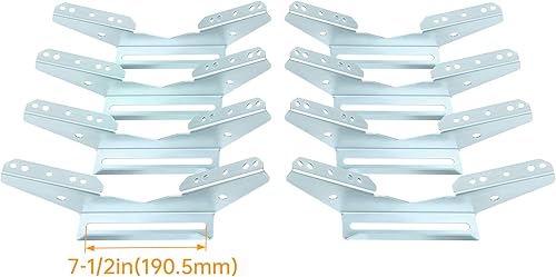 Miniatura 4 de KUAFU 8Pcs Trailer Wing Bracket Universal Fit Bunk Bolster Boat Pontoon Wing Brackets V Wing Bracket Silvery Steel Galvanized Heavy Duty