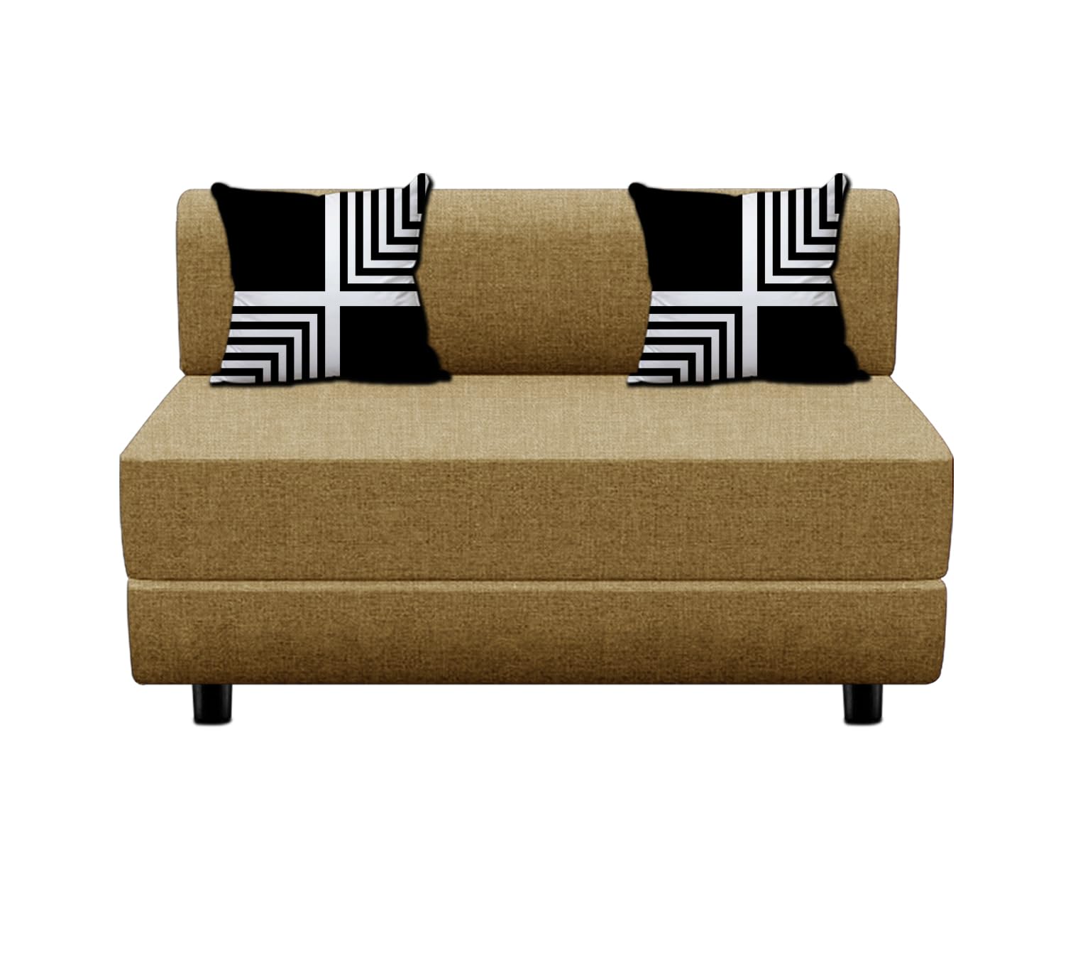 Dr. Smith Orthopedic Mattress Sofa Cum Bed Leg Sofa-Bed | 4 X 6 Feet, 2 Seater | Jute Fabric Washable Cover With Cushion-Golden Color (B0DCP6JJZ4) Amazon Price History, Amazon Price Tracker