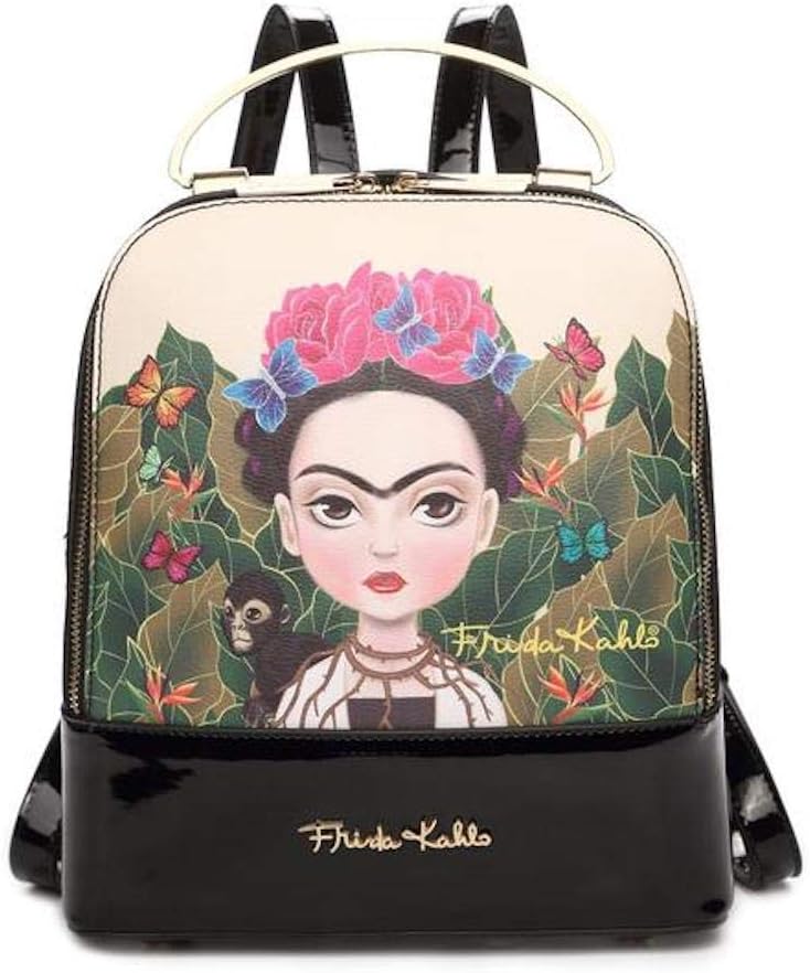 Frida Kahlo Cartoon Collection Cute Backpack with Metal Handle