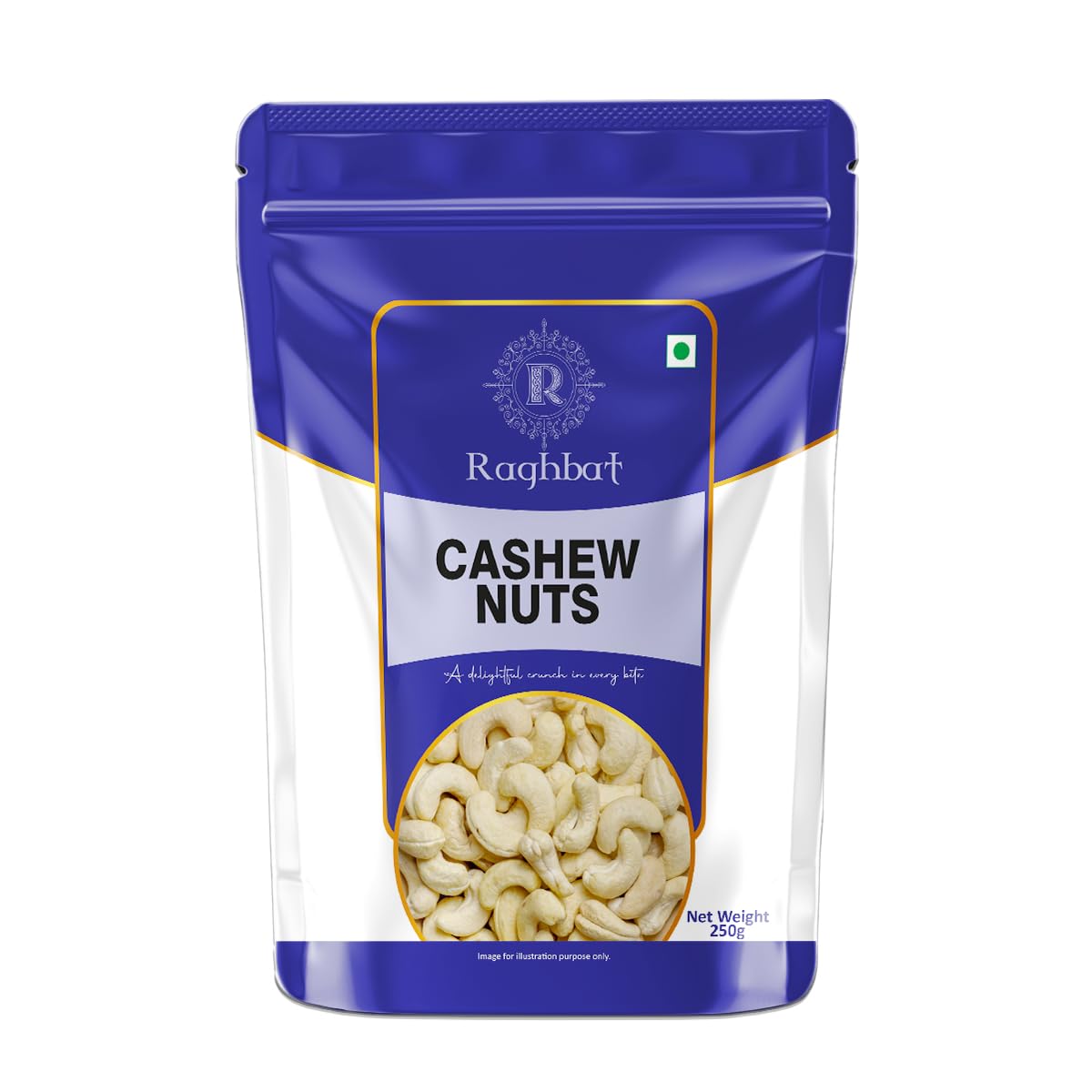 Cashews Whole/Kaju, 250g, Nutritious & Delicious, Premium Kaju nuts, Rich in Protein, Magnesium & Phosphorus, Deluxe Size & Crunchy Nuts