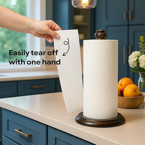 Miniatura 5 de Soporte para toallas de papel para encimera, soporte decorativo independiente para toallas de papel, base con peso antideslizante, resistente,