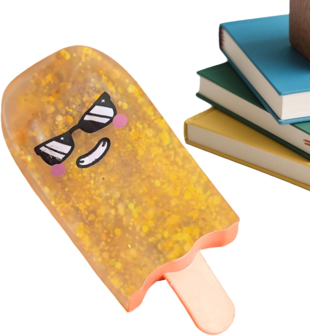アイスクリーム スクイーズトイ,ゆっくり戻るラメ入りアイスポップ形フィジェット,子ども 大人 仕事中 勉強中 在宅勤務 オフィス お出かけ 通勤 長旅 パーティーグッズ - 子供 大人 在宅勤務 オフィス 旅行 通勤 長距離移動 学級用品 お楽しみ景品に