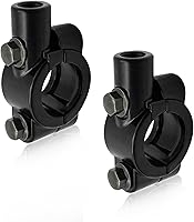 Vista 1 de 2 piezas de soporte de montaje para espejo de manillar de motocicleta, abrazadera de montaje de rosca de espejo de aluminio de 7/8", adaptador