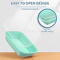 Vista 4 de Lonchera Bento, paquete de 10 loncheras para adultos, contenedor de preparación de comidas, recipientes de aperitivos, lonchera de 4 compartimentos