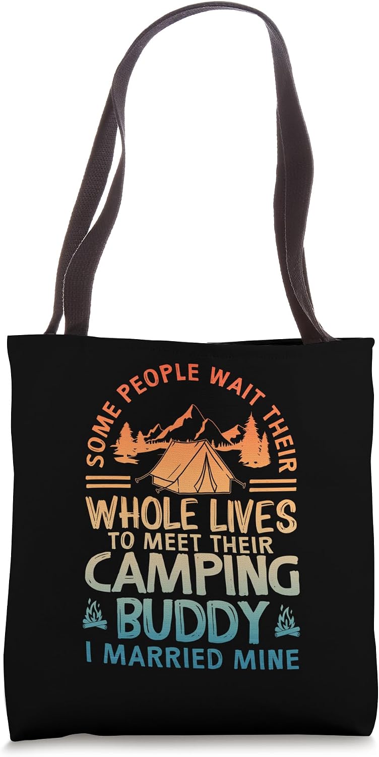 Funny Camping Buddy Art For Men Women Camper Camp Camping Tote Bag