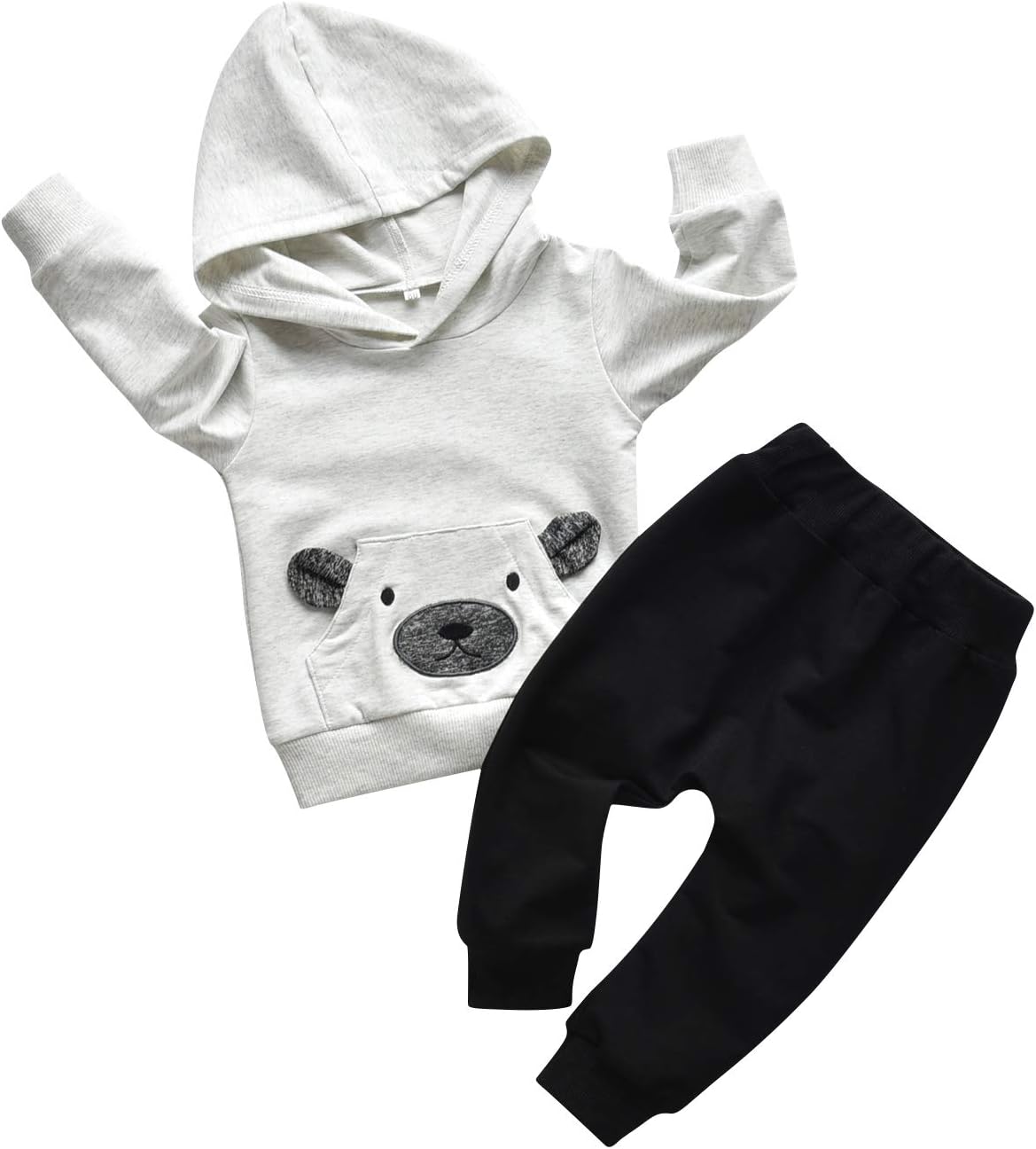 Toddler Infant Baby Boy Clothes Animal Style Long Sleeve Hoodie Tops Sweatsuit Pants Outfit Set