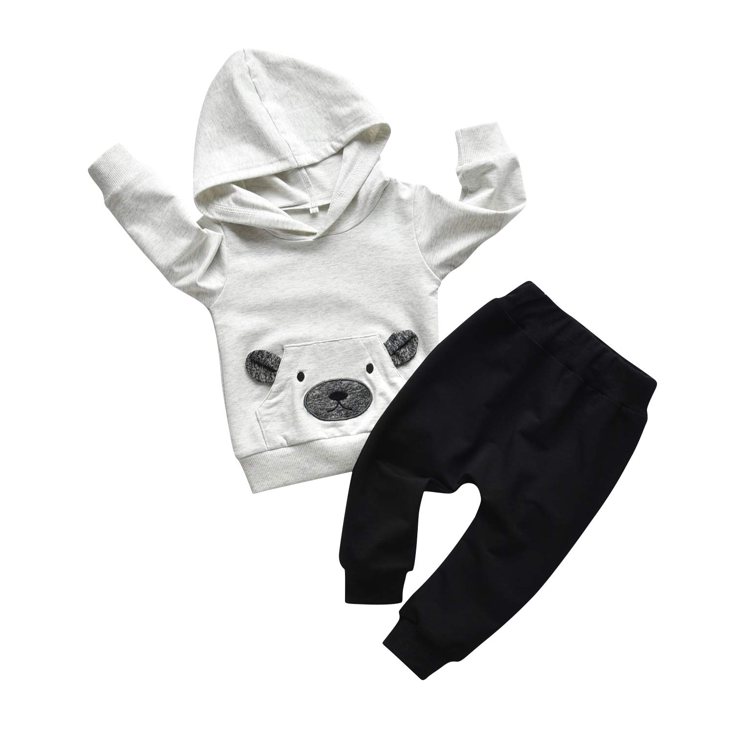 Toddler Infant Baby Boy Clothes Animal Style Long Sleeve Hoodie Tops Sweatsuit Pants Outfit Set