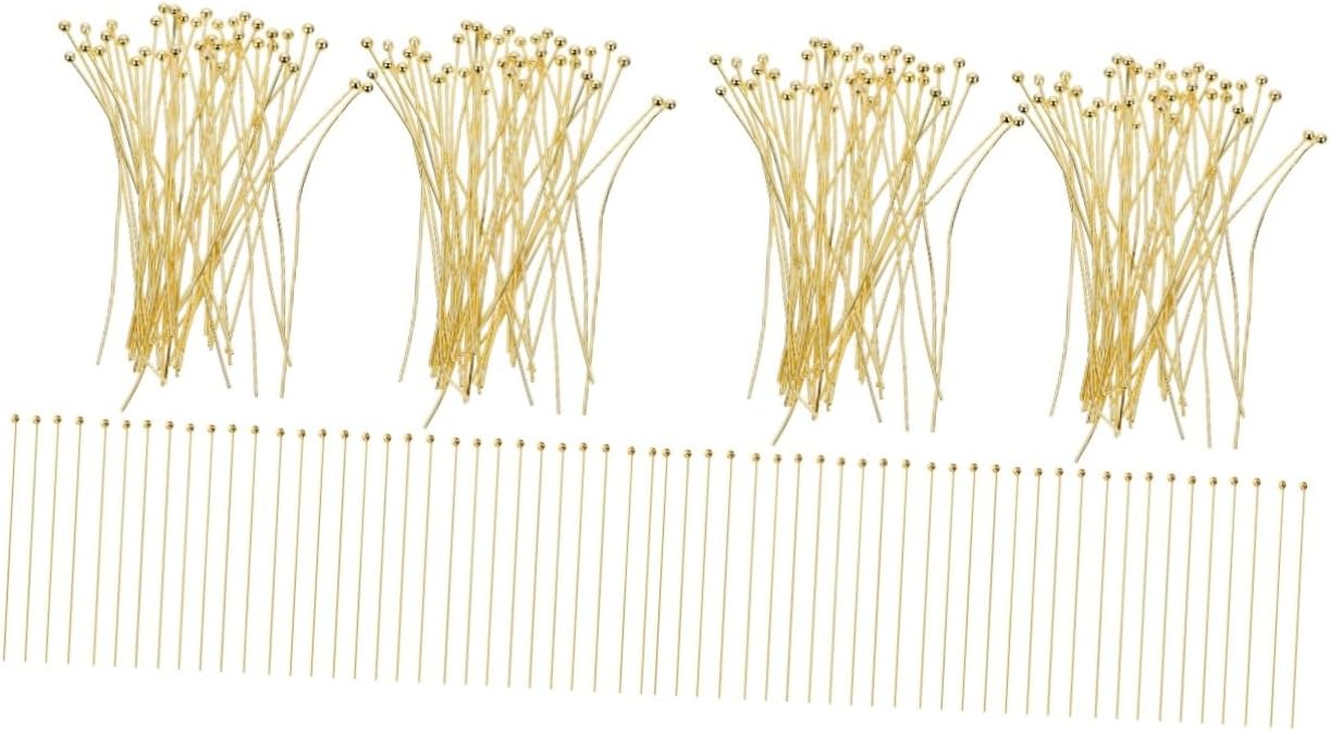 STOBOK 200pcs End Ball Head Pins DIY Jewelry Beading Craft Earring Bracelet Making Tool