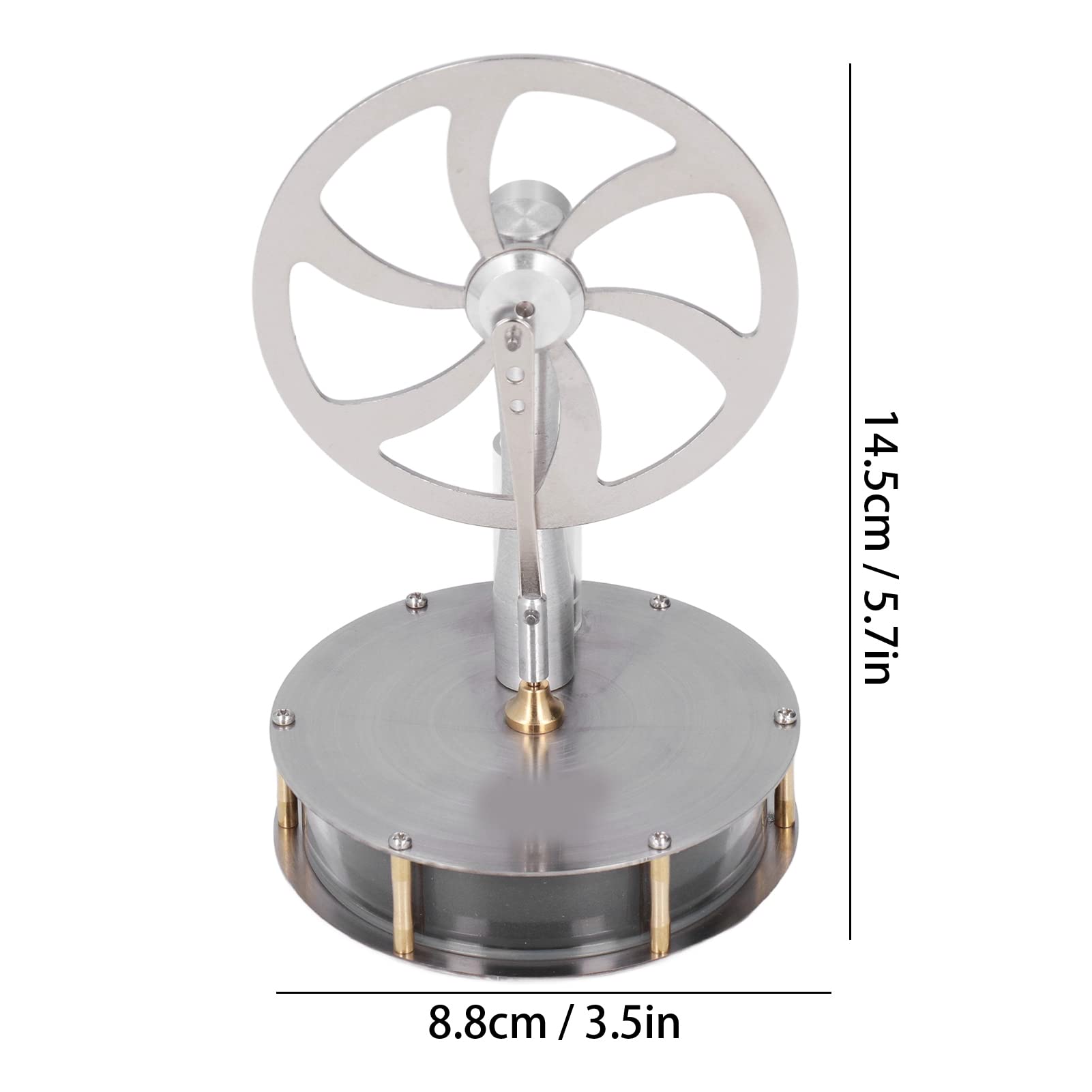 Yosoo Health Gear Stirlingmotor-Modell, Physikalisches Motormodell aus Edelstahl, 8,8 X 14,5 cm, Wiederholt Zerlegt, Visuelle Mechanische Demonstration, Lernspielzeug für über Jahre