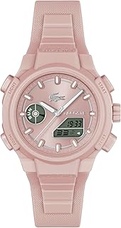Reloj de Cuarzo Multifuncional Analógico-Digital para Mujer Colección LC33 con Correa de Silicona Rosa Claro, 2001429