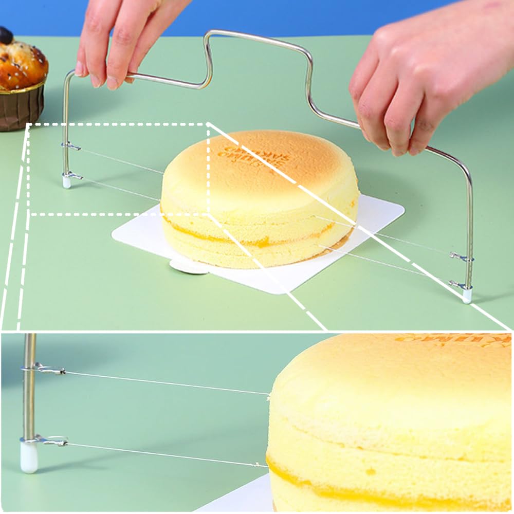 Couteau à Gâteau en Acier Inoxydable Ajustable pour Pâtisserie