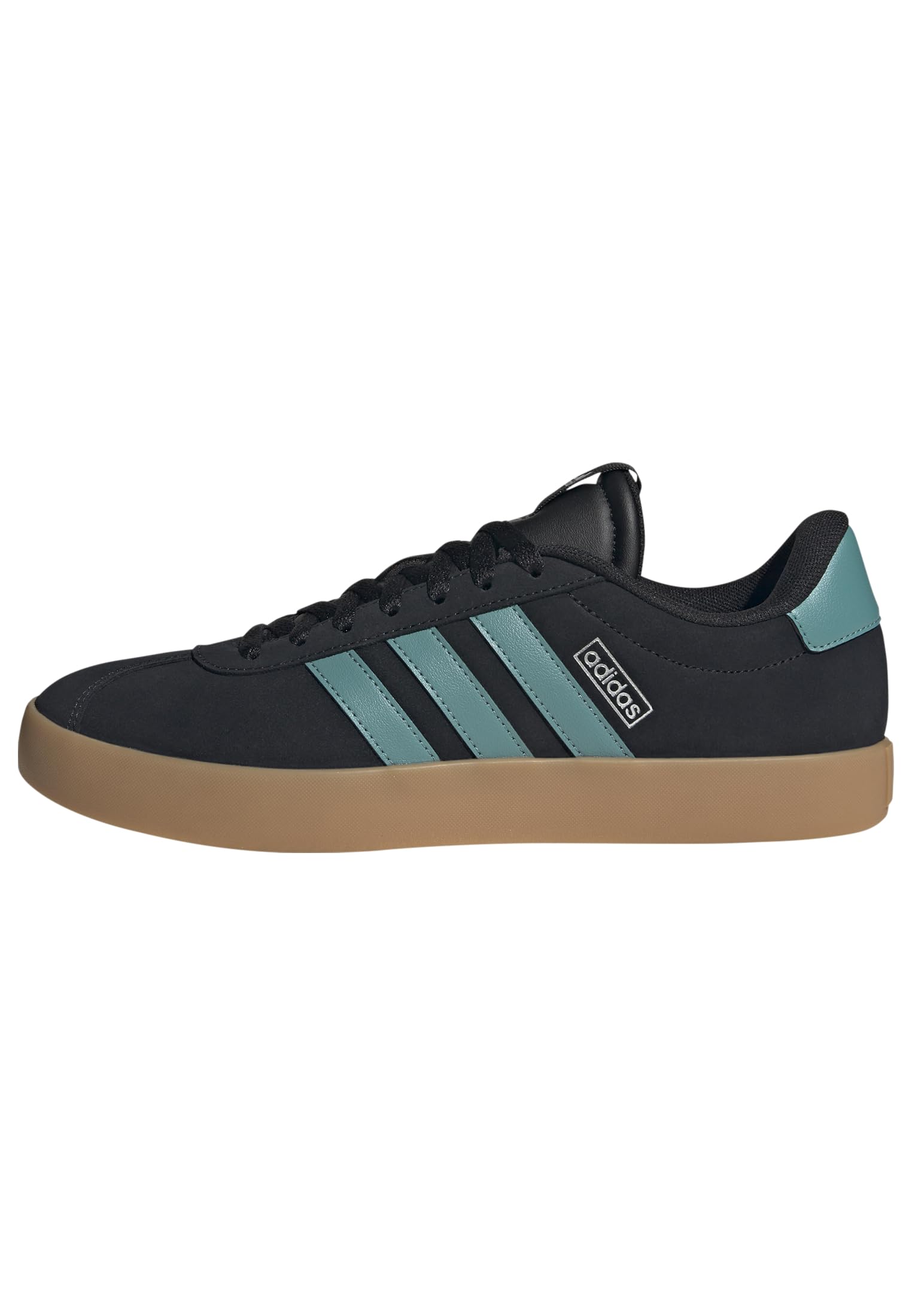 adidas VL Court 3.0 Shoes, Sneaker Uomo, Core Black Powder Teal Silver Metallic, 46 2/3 EU