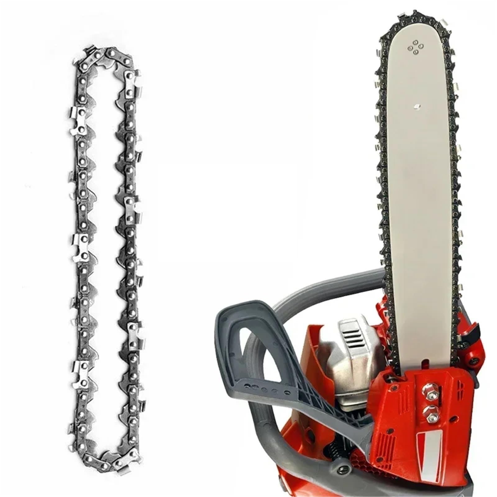 Cadena de motosierra poste 12 pulgadas, paso 3/8 Lp, calibre 043, 45 eslabones transmisión, semicincel para reemplazo piezas eléctricas Cadena de corte de madera(3pcs)