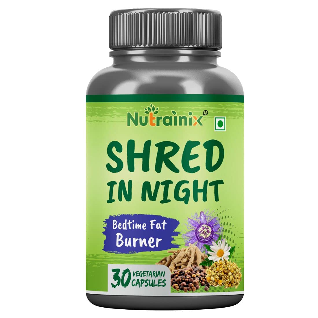 Nutrainix Shred in Night Natural Thermogenic Fat Burner and Weight Reduced Supplement for Men and Women, Boost Metabolism, Promote Healthy Sleep - 30 Veg Capsules (B09CMLKH2H) Amazon Price History, Amazon Price Tracker