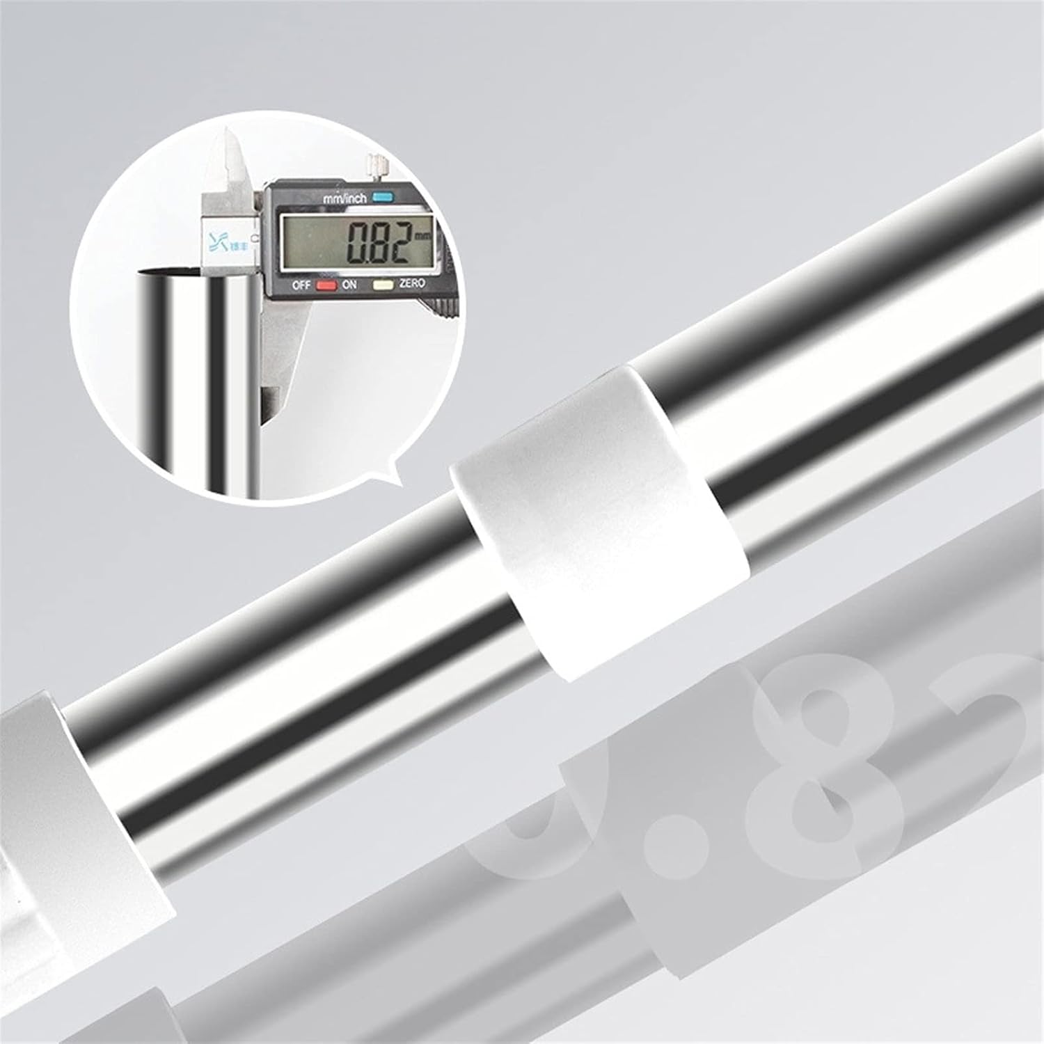 Punch-Free Telescopic Rod, Curtain Rod, Shower Curtain Rod, Wardrobe Pole, Bathroom Bathroom Shower Curtain Rod Curtain Track, 90~160CM