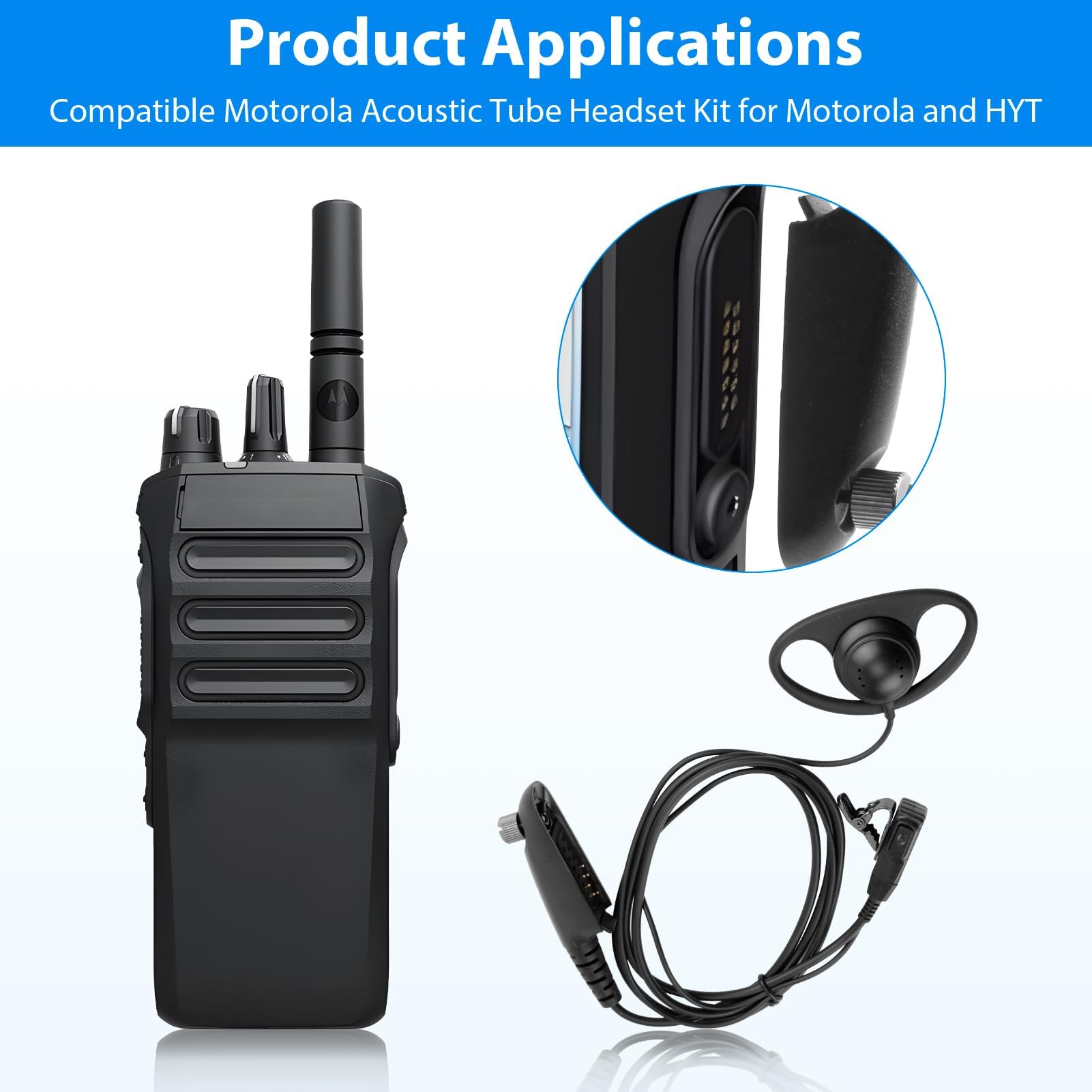 Walkie Talkie Earpiece Radio Earpiece with Mic - Image 4