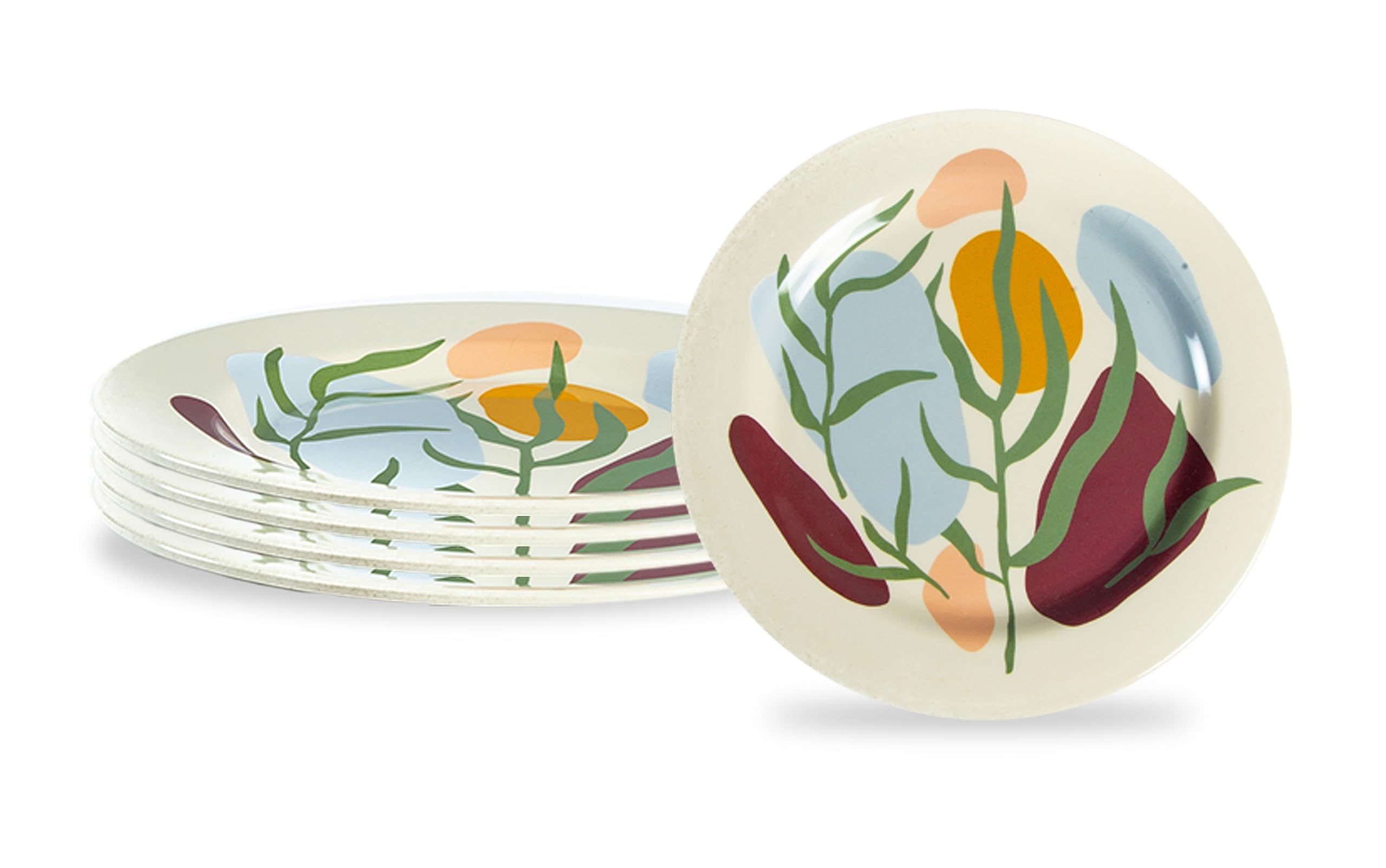 Truly Eco Dinner Set | Bamboo Dinner Plates | Non-Toxic Reusable Small Plates Set of 5 | Dishwasher Safe Crockery Set for Dining | Eco-Friendly Biodegradable Floral Dinnerware Sets - 9 (B0CGKL6ZKR) Amazon Price History, Amazon Price Tracker