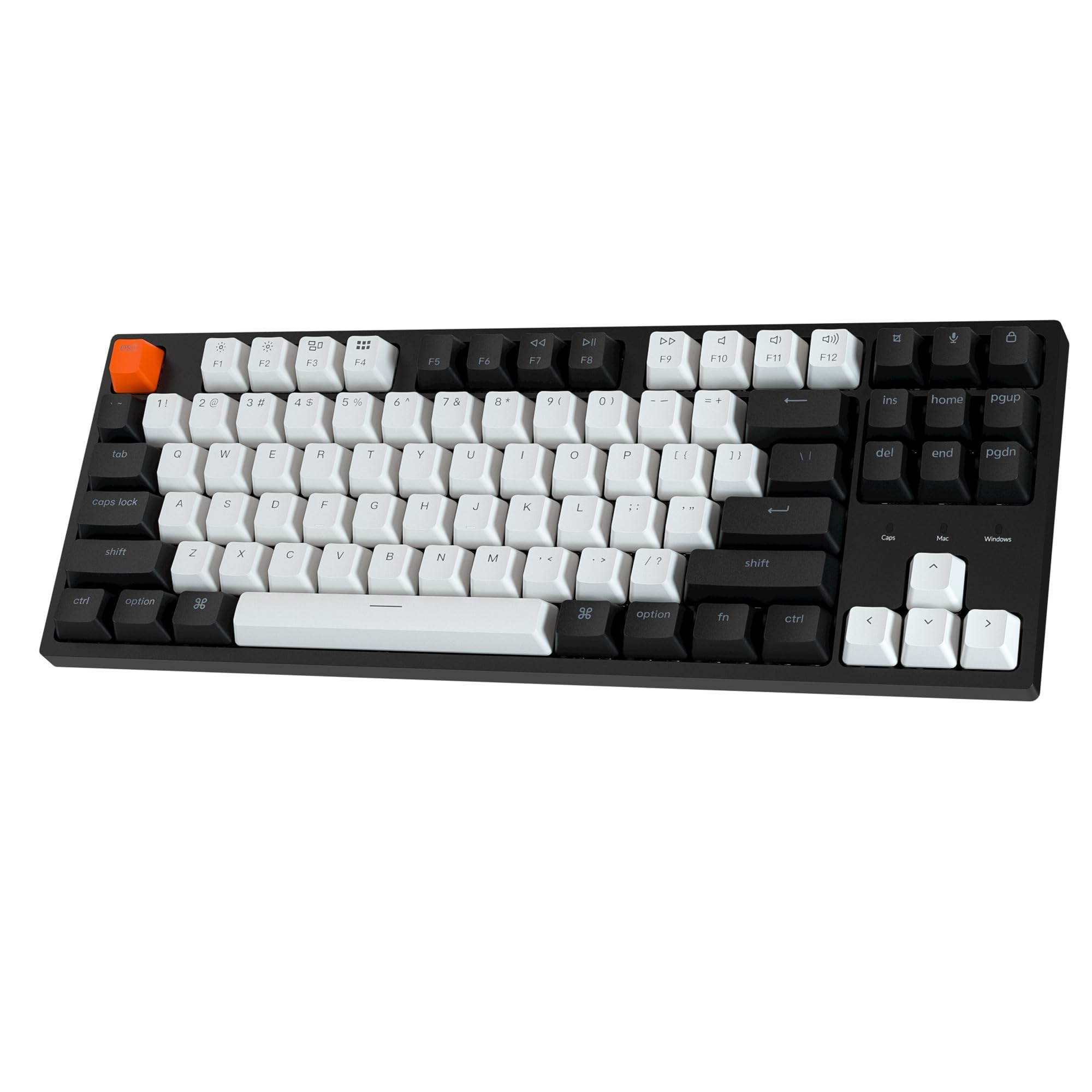Keychron C1 Wired TKL Mechanical Keyboard RGB Backlit Double-Shot ABS Keycaps Hot-Swappable Pre-lubed Linear Switch Compatible with Mac