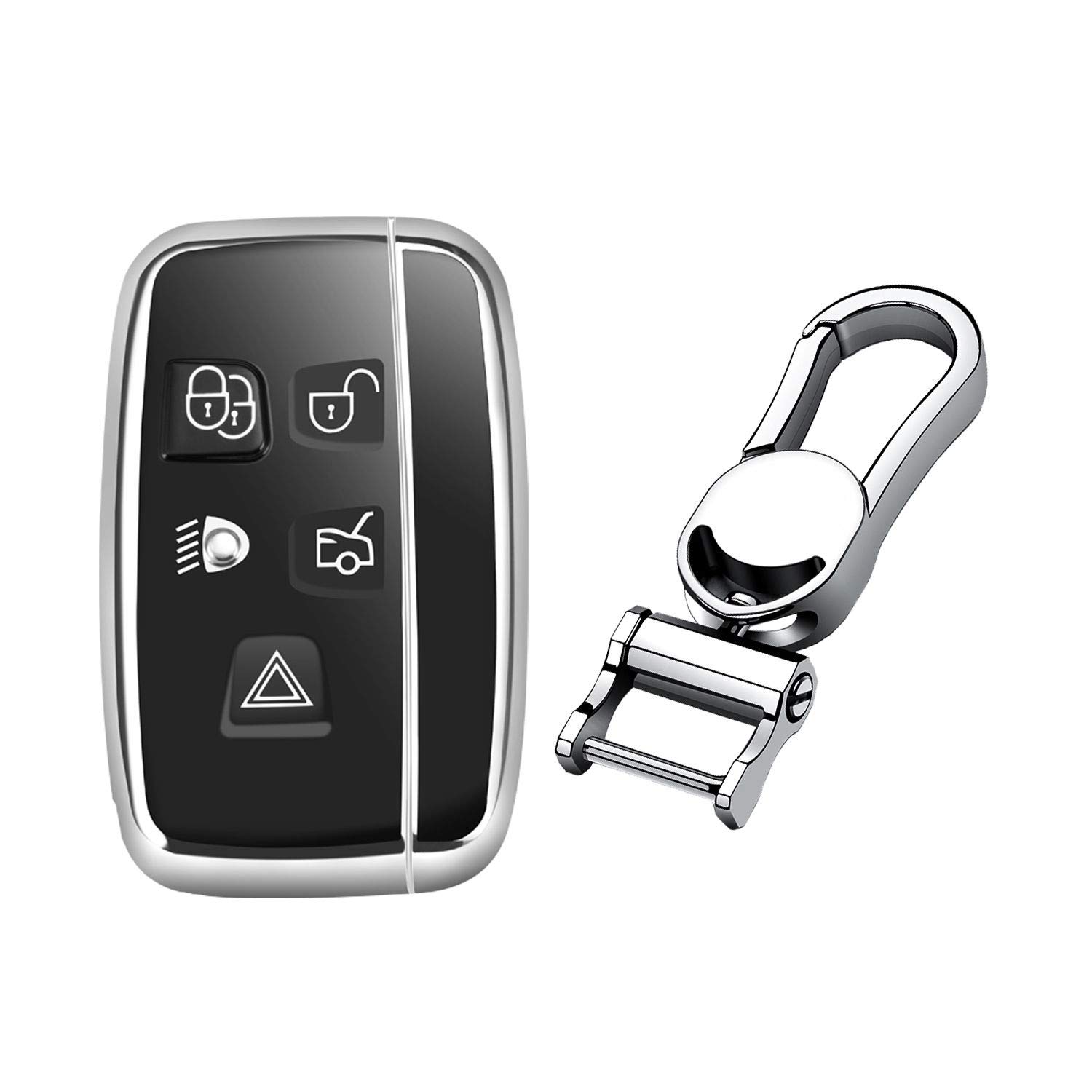 Glossy Silver - Metal Keychain