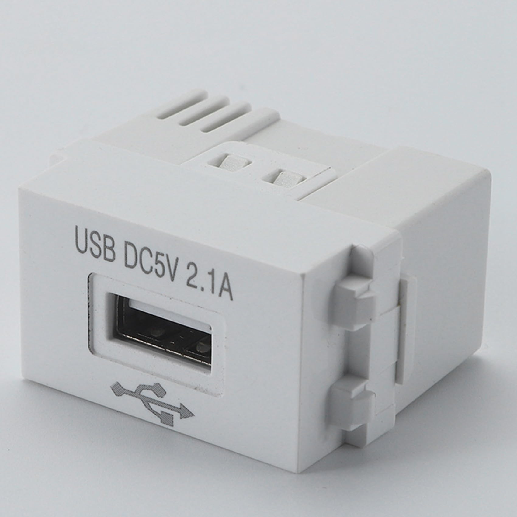 Modulo di alimentazione USB, presa 220 V, trasformatore 5 V, 2,1 A, presa USB, adattatore interruttore, 1 pezzo