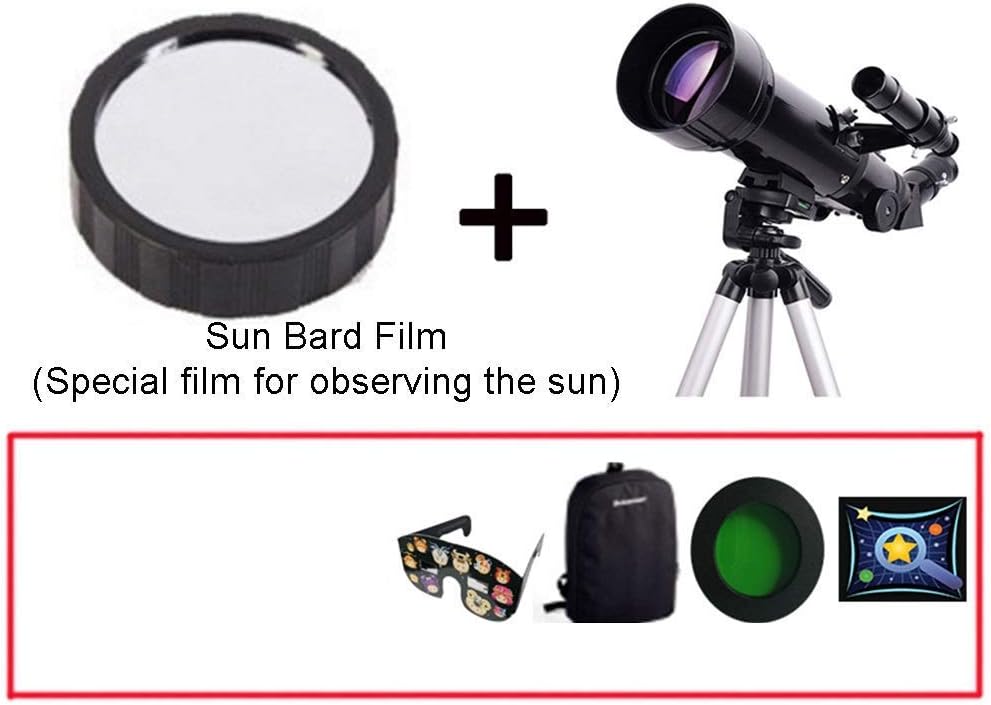 Telescopes for Adults Kids Astronomy Beginners 70mm Astronomical Telescopes with Tripod Refractor Telescope and Carrying Bag Travel Telescope (Color : Package 4) (Package 3)