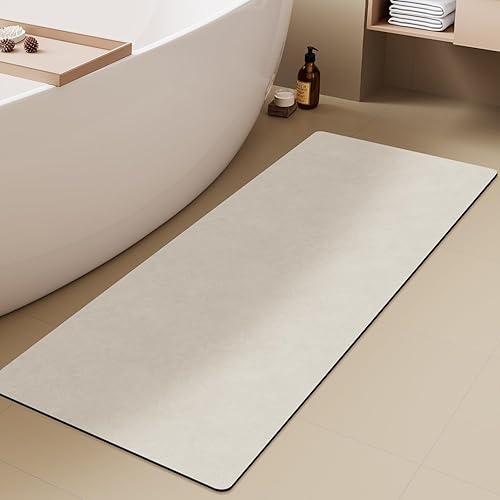 Miniatura 14 de Tapete de baño pequeño de secado rápido, antideslizante, lavable, delgado, absorbente, se adapta debajo de la puerta, tapete de baño perfecto para
