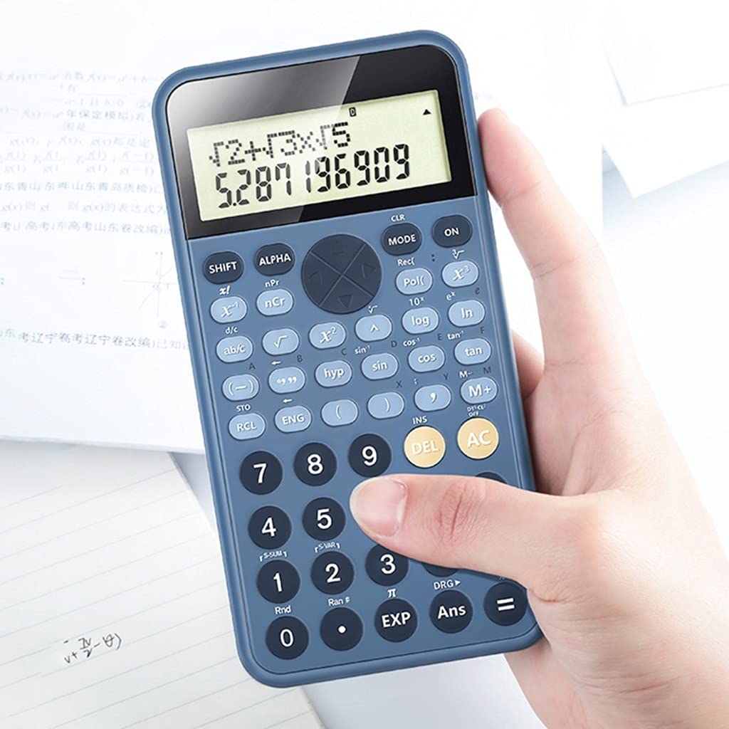 JFDBGU Portatile Calcolatrice scientifica Cancelleria Scuola SCUOLE di Ufficio Multifunzione Scuola di SCUOLE SCUOLE Strumento SCORTORYER(Blue,White)