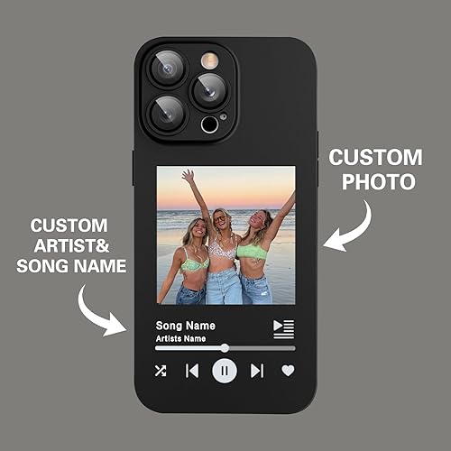 Miniatura 4 de Funda de teléfono con placa de música personalizada para iPhone 16, 15, 14, 13, 12, 11 Pro Max Mini Plus Xr, diseña tu propia funda personalizada