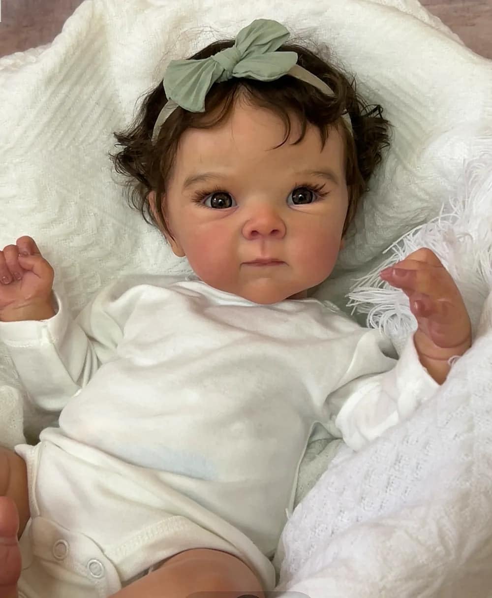 BNNPUU Lifelike 19 Inch Reborn-Baby Dolls Boy Realistic Reborn Babies Newborn Baby with Soft Body Vinyl Real Life Baby Dolls with Toy Accessories Close eye (Green) - Image 4
