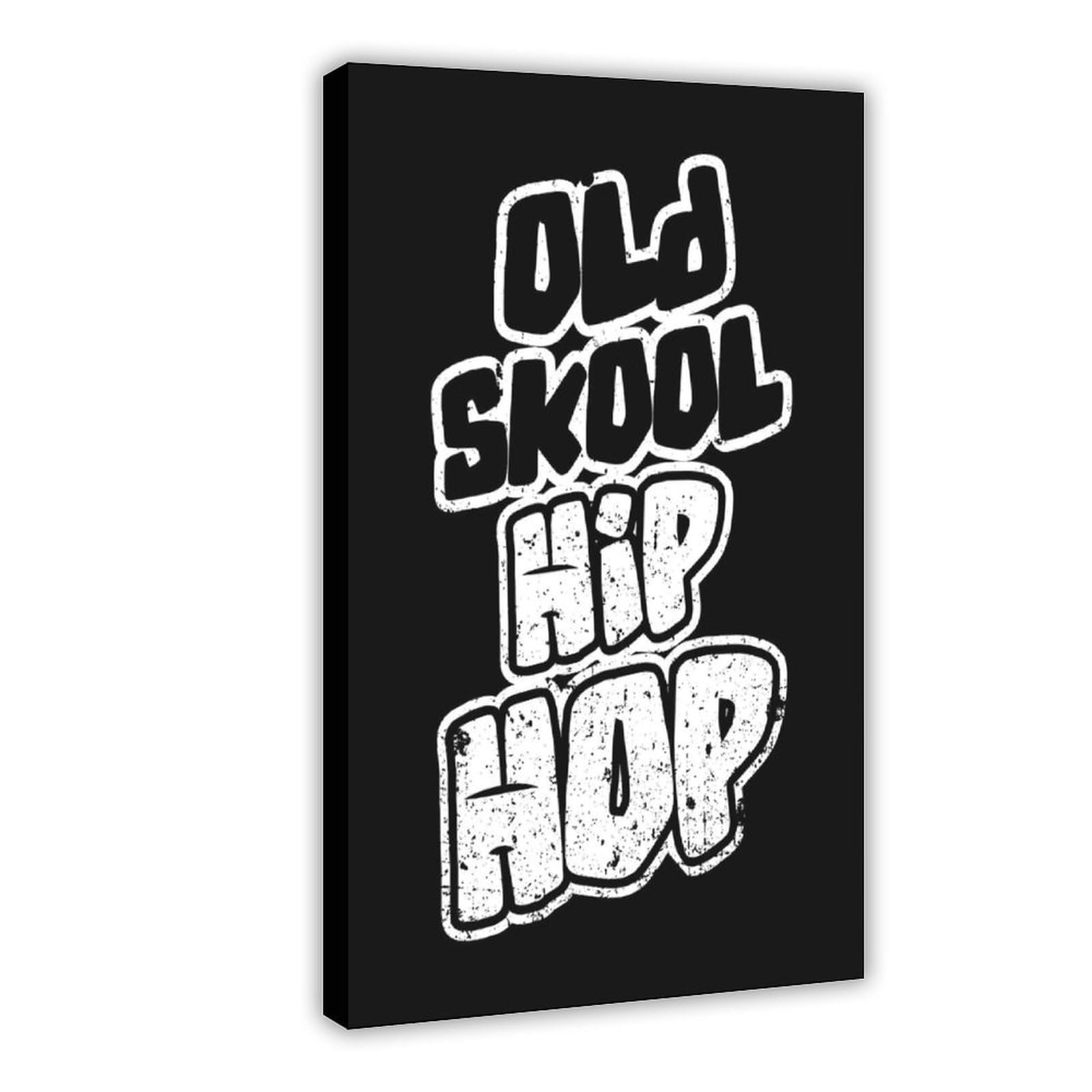 Poster retrò Old School Hip Hop 3 poster su tela decorazione artistica da parete stampa dipinti per soggiorno camera da letto decorazione telaio: 61 cm L x 91,4 cm W