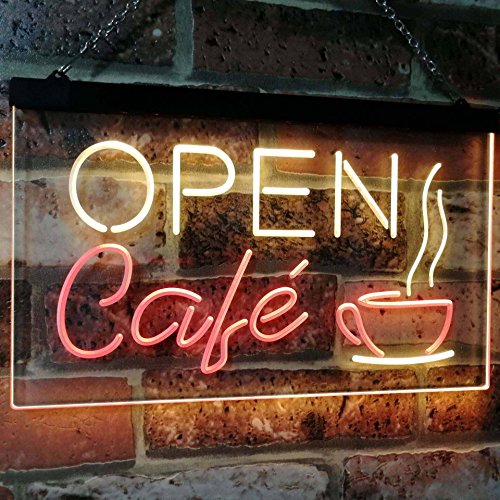 Advpro Café Open Coffee Kitchen Decoration Bar Beer Dual Color Led Neon Sign Red & Yellow 12" X 8.5" St6S32-I2011-Ry #TOP1