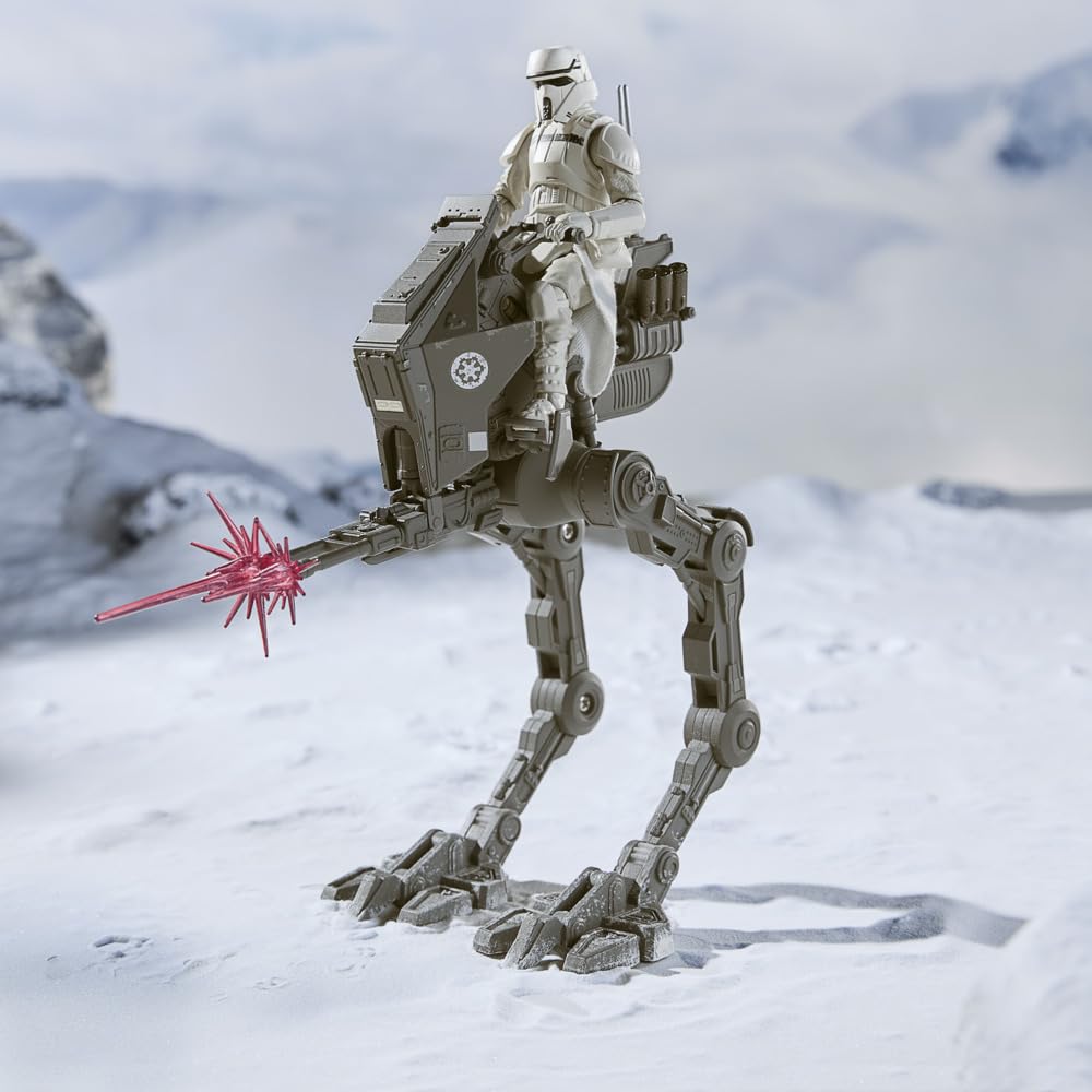 Maszyna krocząca AT-RT Resztek Imperium z serii Star Wars The Vintage Collection, wysokiej jakości model pojazdu w skali 9,5 cm z filmu "Star Wars: The Mandalorian and Grogu", zawiera figurkę