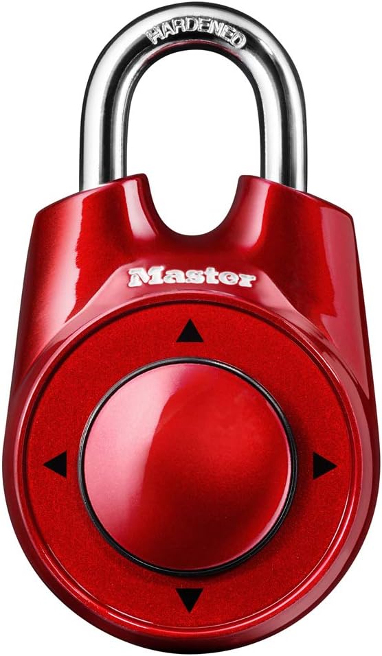 Master Lock Resettable Lock Speed Dial Painted Combo (Red, Black, White, Blue)