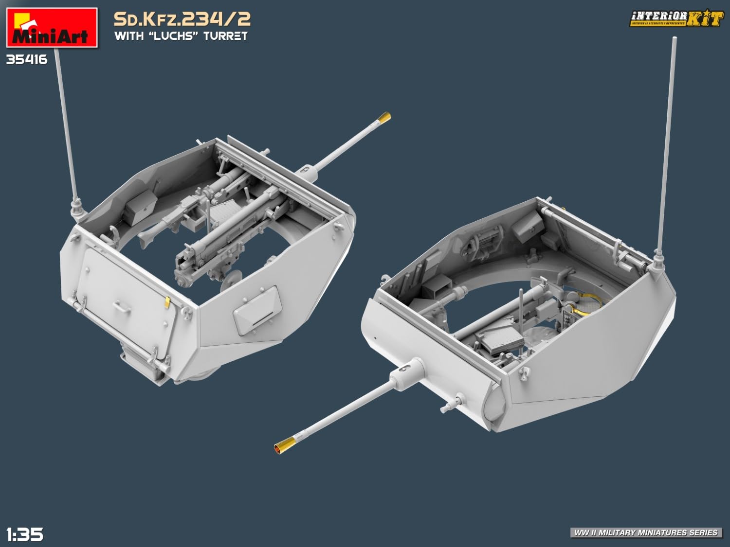 (MIN35416) - Miniart 1:35 - SD.Kfz.234/2 with 'Luchs' Turret (INT Kit)