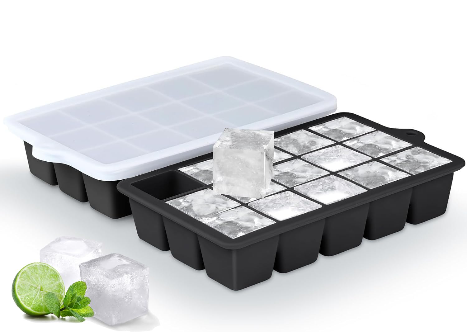 Amazon | シリコン 製氷皿 四角氷 3cm 氷 作る 容器 シリコン製氷機 氷 