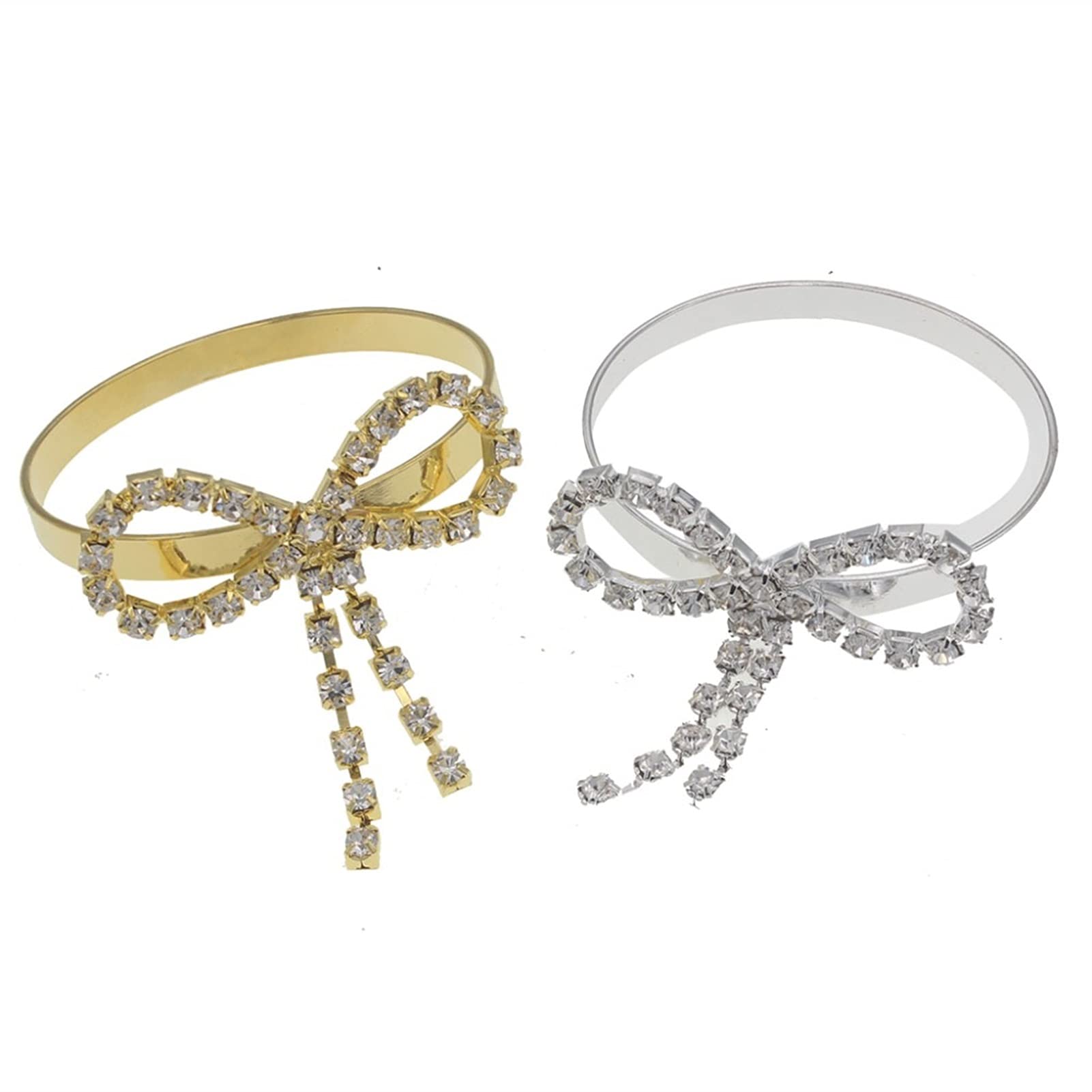 Serviettenringe mit Strasssteinen, 12 Stück, aus Metall, Gold, Silber und Kristall, ideal für Hochzeiten, Tischdekoration und Hotelbedarf.,Gold