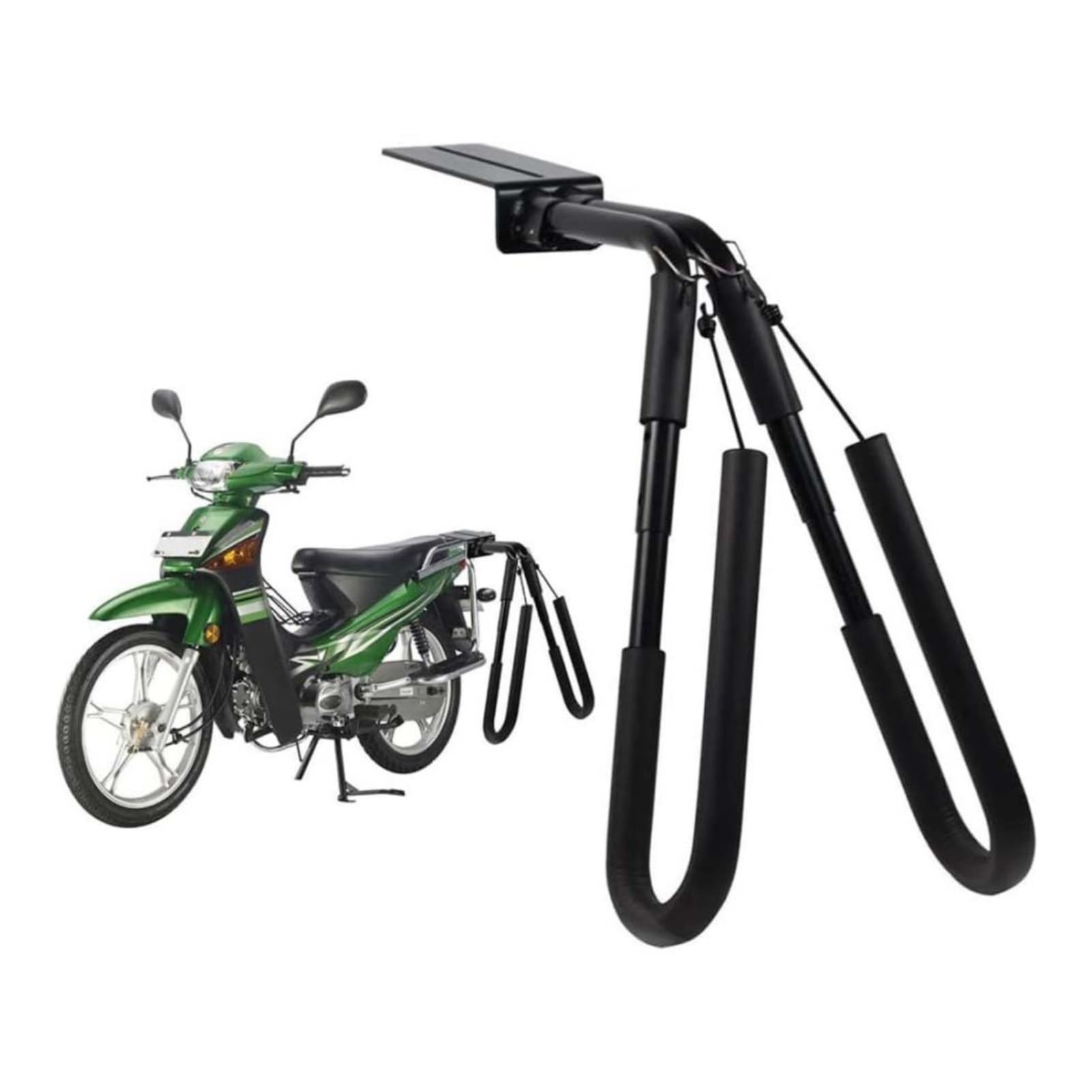Aluminum Alloy Surfboard Bike Rack, Adjustable Angle Anti Slip Motorbike Stand with Portable Design, Suitable for Surfing, Skiing, Windsurfing (Cuifatizx4b2ngk3s-11)