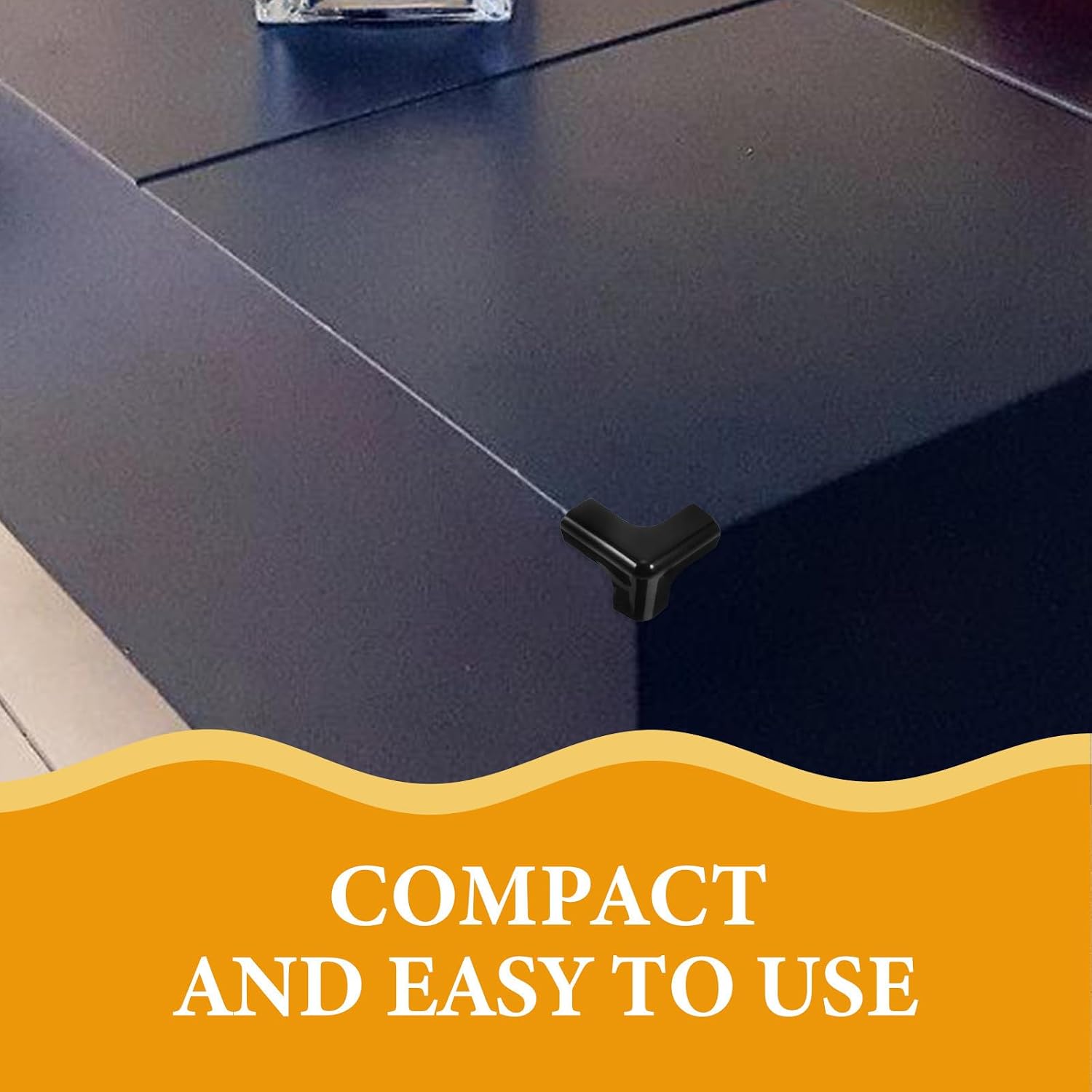 Garneck 8pcs Soft Edge Safety Corner Protectors Black 3D Furniture Corner Bumpers Proof Table Edge Guards for Safety