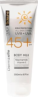 بودي ميلك بفيتامين اي بعامل حماية من الشمس 45 من ايل، 200 مل