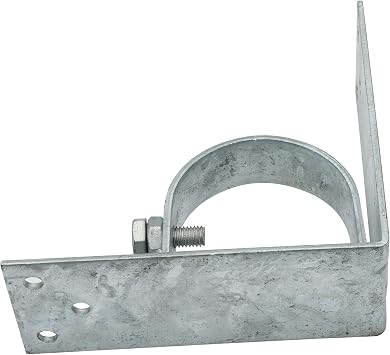 4 Pieces Chain Link Fence Wood to Metal Posts Corner Adapter, Galvanized Steel Bracket for 2-1/2 (2-3/8 OD) Fences Rods Tubes