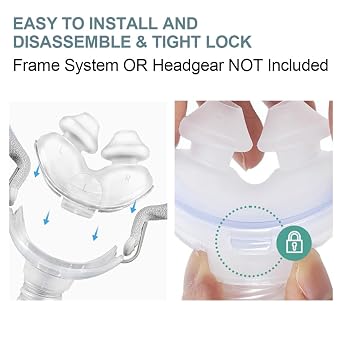 Replacement Nasal Pillow for ResMed AirFit P10 Frame 2 Pack Large Soft Silicone CPAP Mask Cushion Comfortable Sleep Therapy Nasal Pillows Supplies