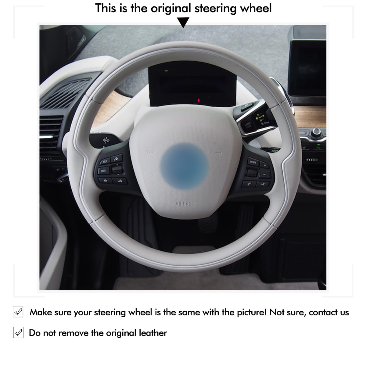 MEWANT Housse de Volant sur Mesure à Coudre pour BMW i3