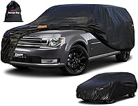 Vista 31 de Kayme - Cubierta completa impermeable de 6 capas p/automóvil apta p/todo clima, protección p/exteriores contra lluvia, rayos UV, algodón