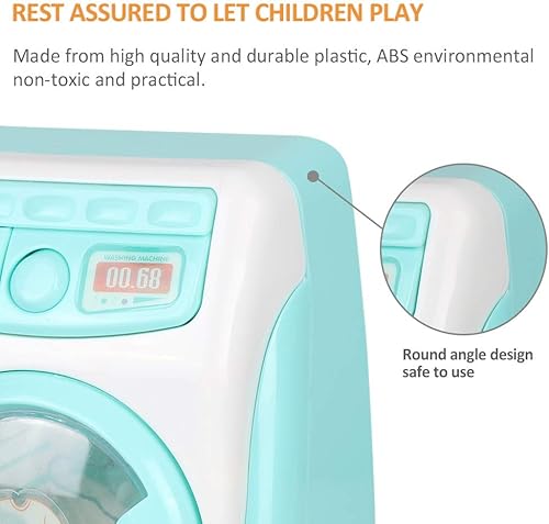 Vista 13 de Coherny Lavadora de juguetes para niños, mini simulación de casa de muñecas, muebles de cocina, juguetes para niños, juguete de casa