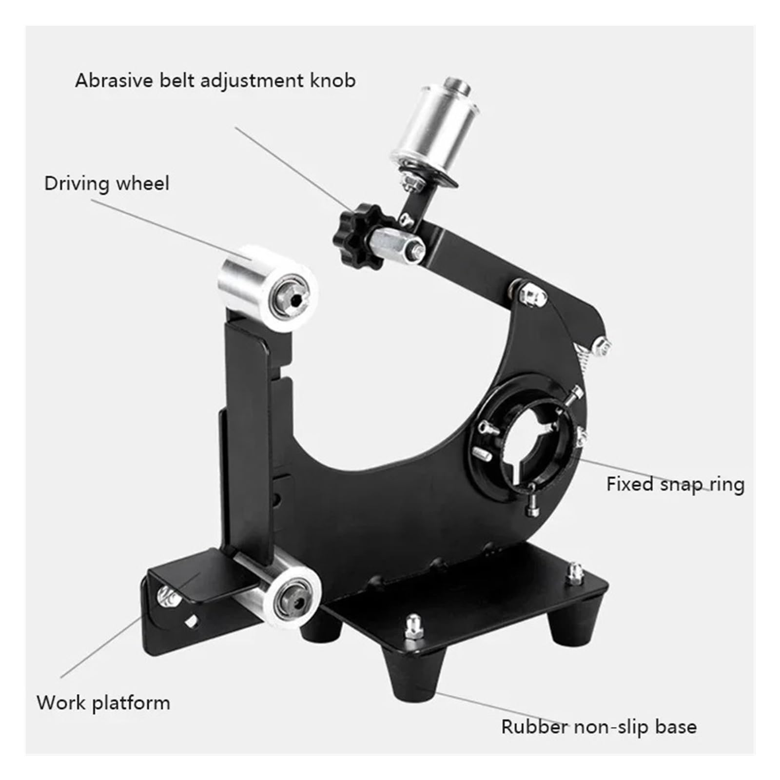 Lijadora De Banda Multifuncional Escritorio, Amoladora Angular, Pulidora, Conversión, Herramienta Lijado Y Rectificado Motor Potente, Bajo Nivel De Ruido.